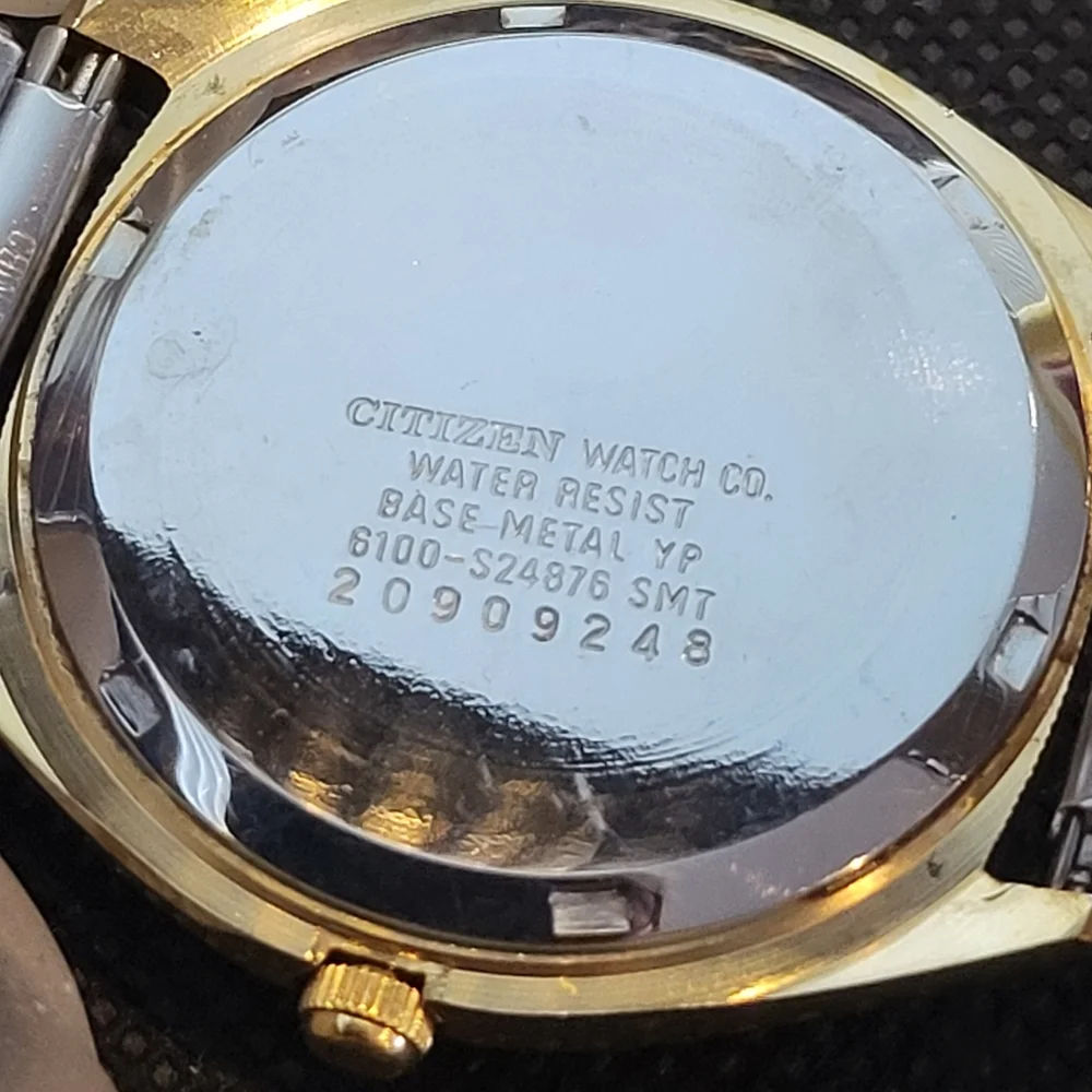 Men Citizen Quartz CQ Water Resistant Analog 36mm Dial Causal Round Watch